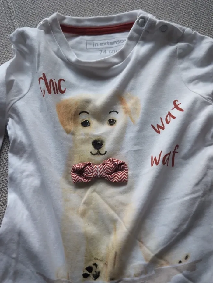 Lot 6 t-shirt manche longue 9 mois - photo numéro 13