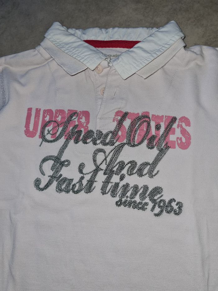 t-shirt polo rose pâle manches longues garçon 4 ans - photo numéro 7
