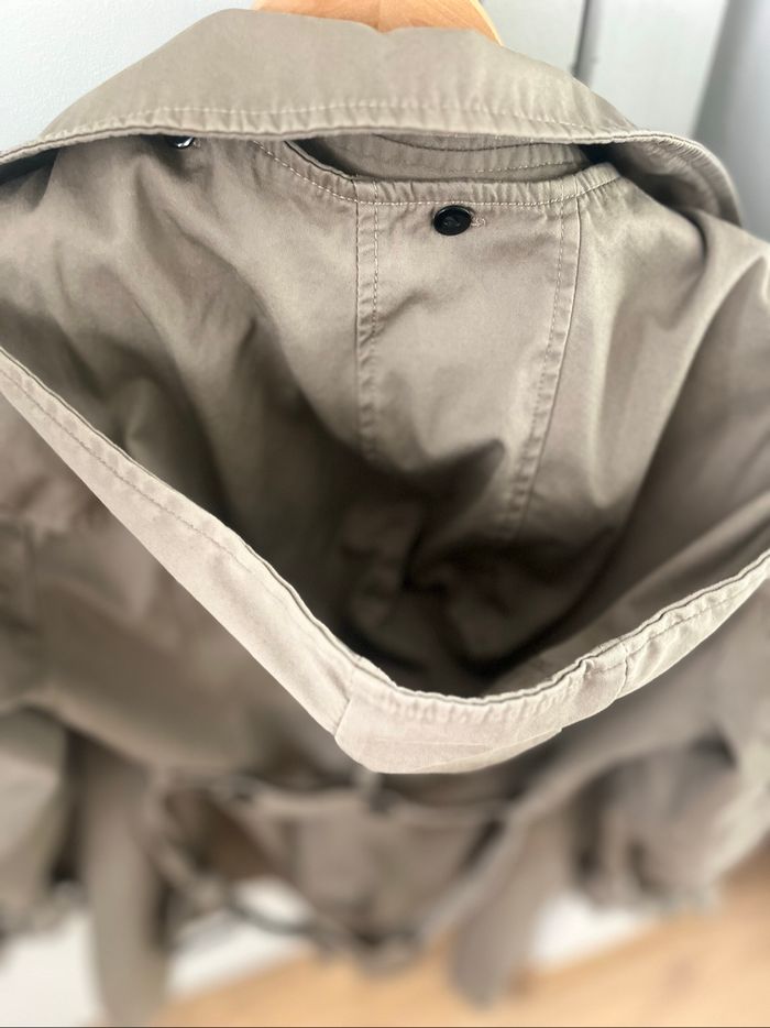 Manteau long demi saison kaki M - photo numéro 4