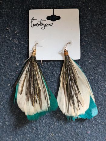Boucles d'oreilles plumes