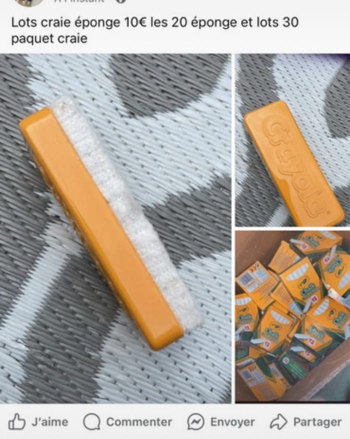 Lots craie et éponge