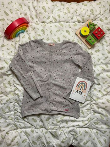 gilet léger gris motifs étoiles rose 8 ans du pareil au même