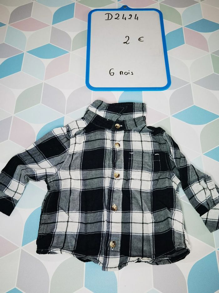 D2424 - chemise garçon 6 mois - photo numéro 3