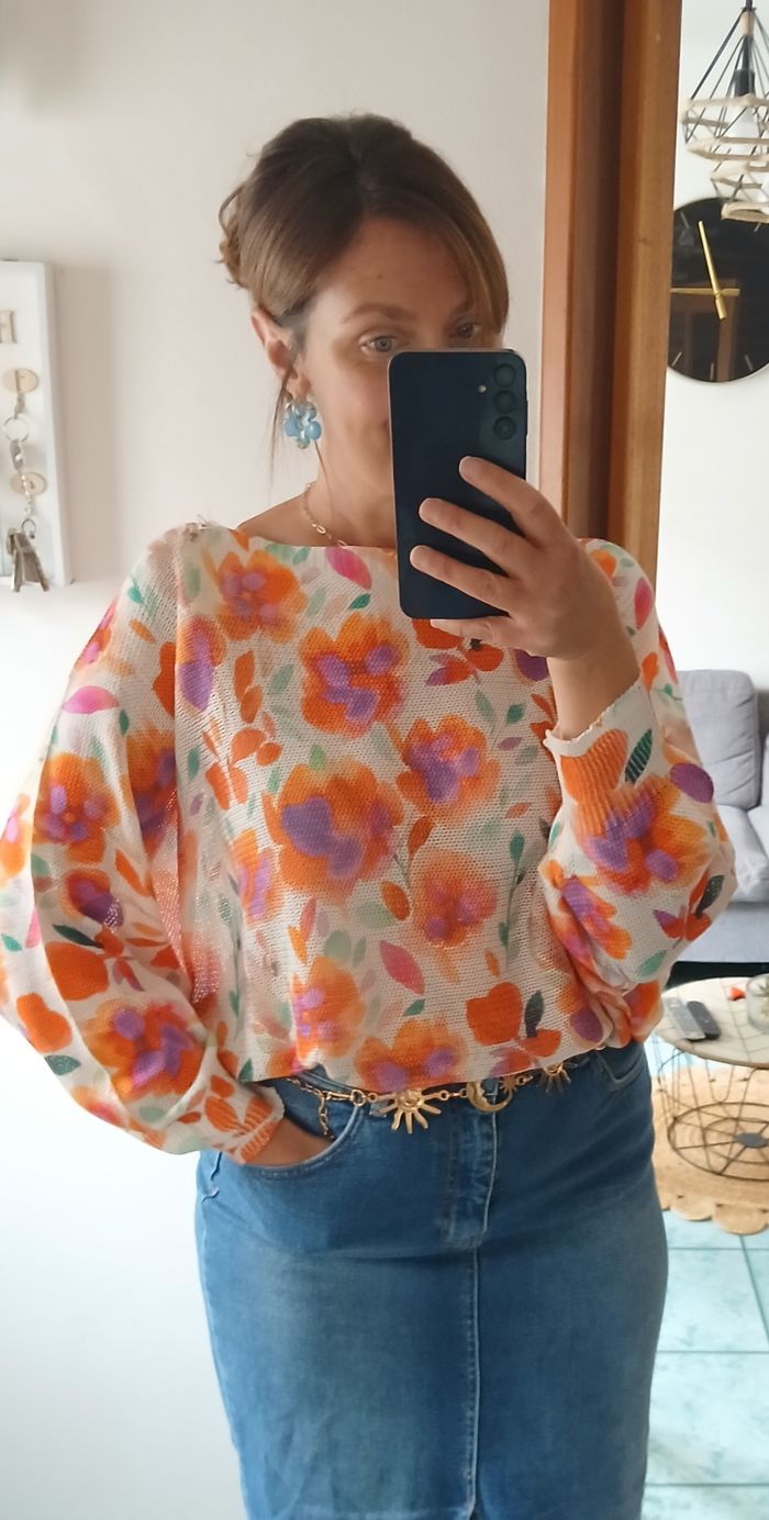 Pull fleuries  TU 42 au 48 - photo numéro 3