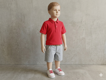 polo rouge Taille 4 ans Mixte