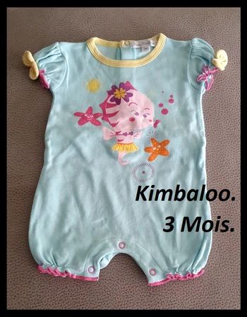 Ensemble bleu, rose Kimbaloo taille 3 mois