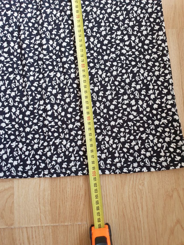 robe longue noir a fleurs blanches primark - photo numéro 5