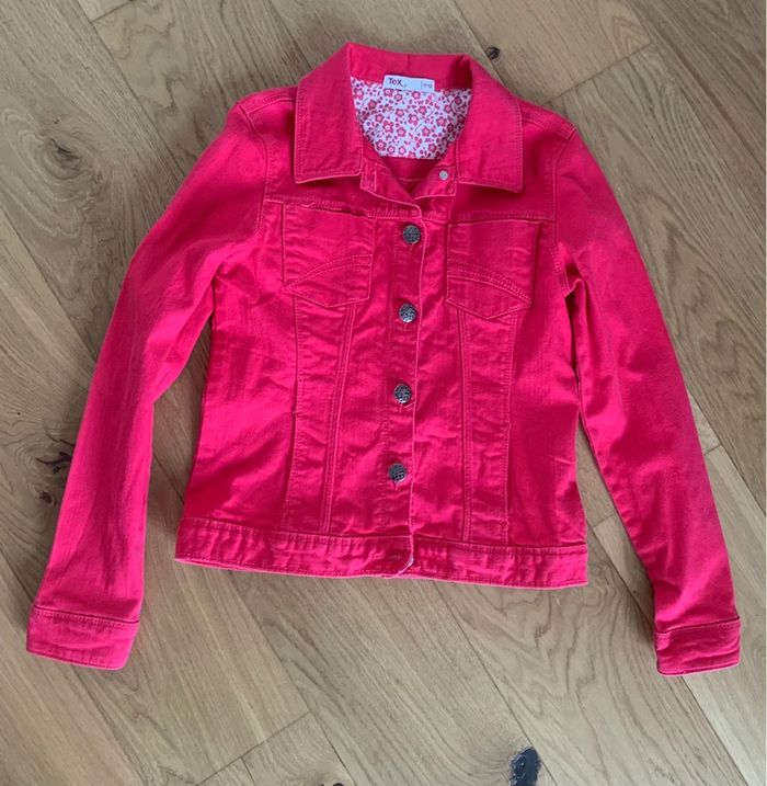 Veste Tex en jeans rose taille 11/12 - photo numéro 2