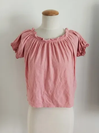 Blouse manches courtes rose Kiabi taille 16 ans