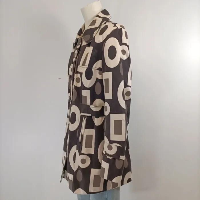 Veste Trench Vero Moda - XL - marron et beige - doublé à motif - photo numéro 3