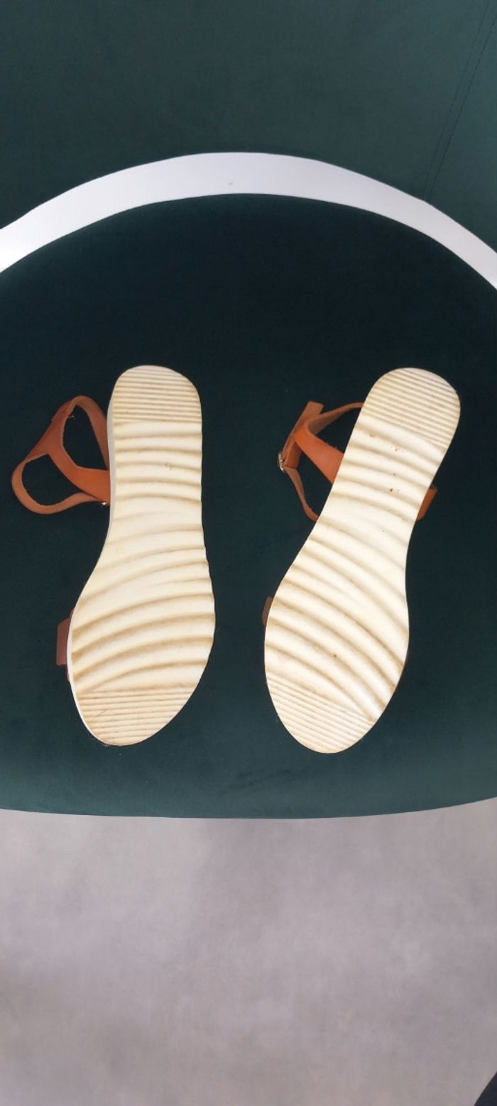 Sandale kickers orange et marron - photo numéro 6