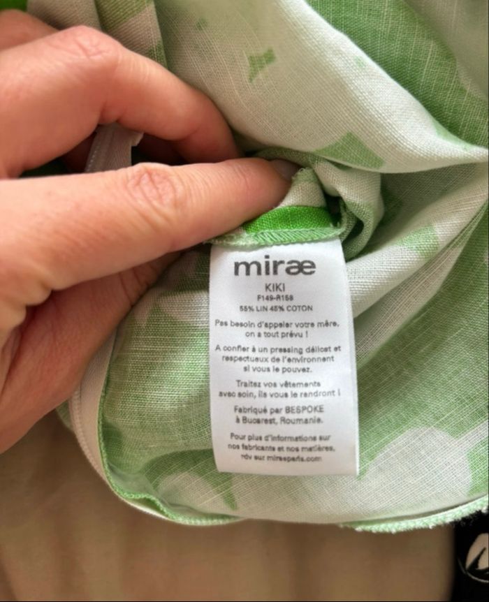 Robe verte et blanche imprimée - photo numéro 3