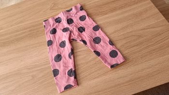 Legging rose à pois