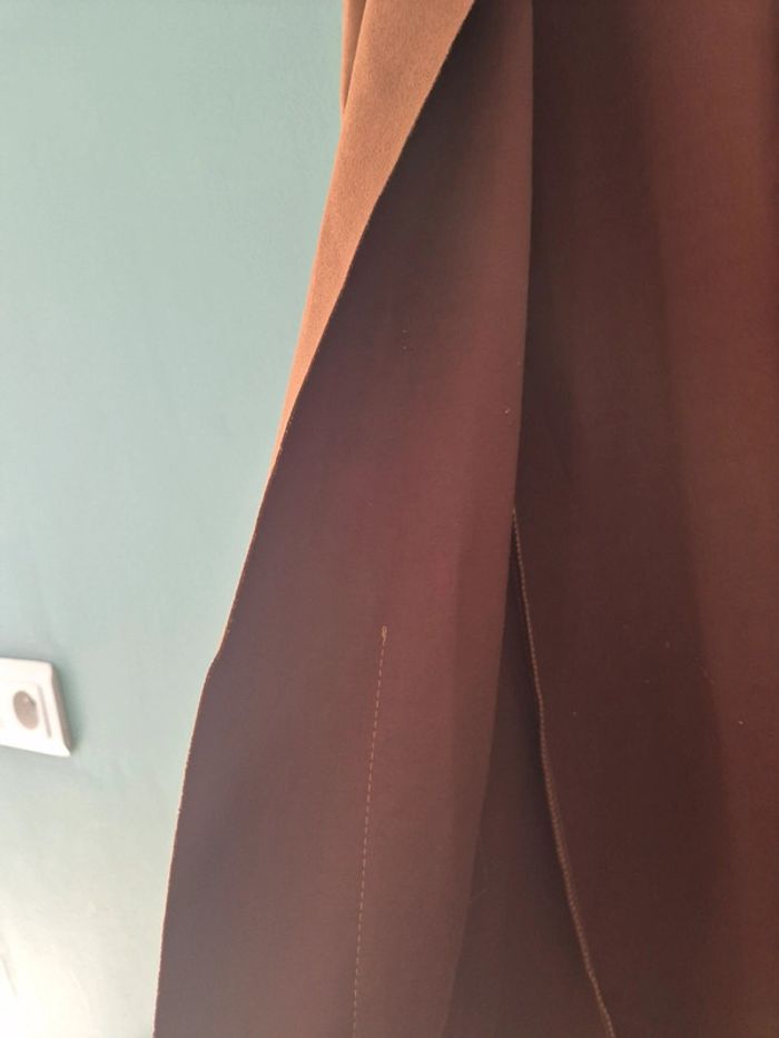 Veste d'été fine, marron effet suédine, taille unique - photo numéro 4