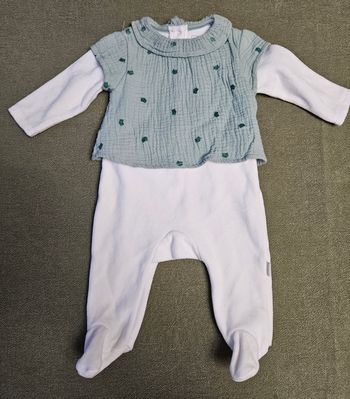 Pyjama combilongue P'tit bisou : mon chaton 3 mois