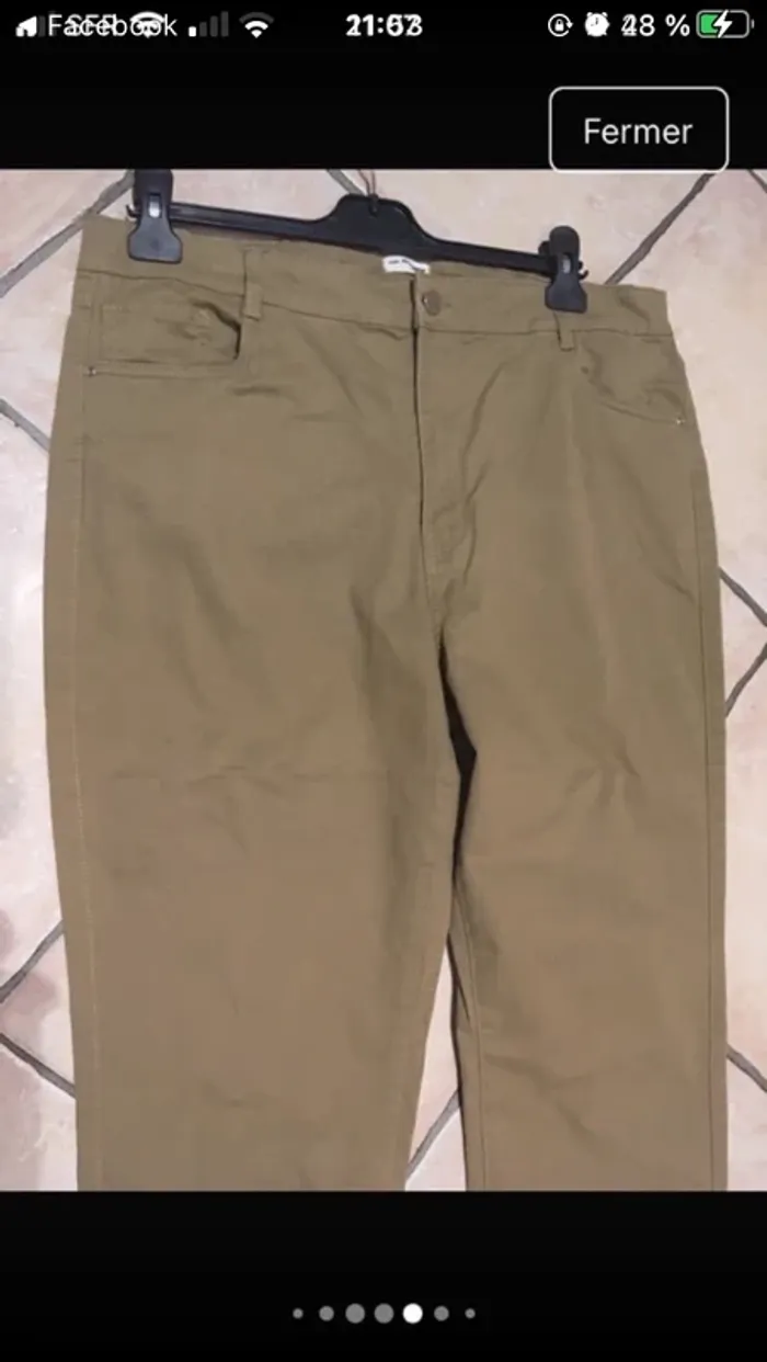 Superbe pantalon de marque Camaïeu en 44 excellent état matière très agréable - photo numéro 4