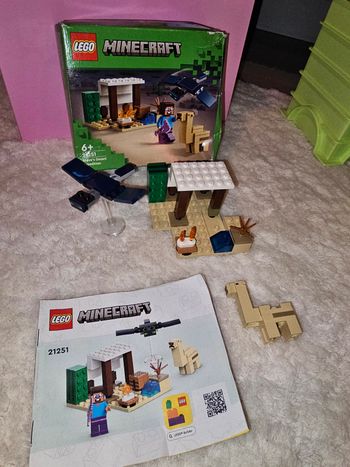 🧱 LEGO Minecraft 21251 – Dragon + Lama 🐉 – Notice + boîte – Personnage manquant