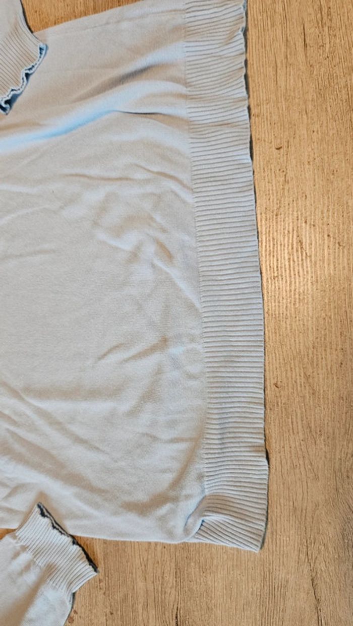Pull léger à manches longues bleu clair, col rond, Tex Man, XL - photo numéro 3