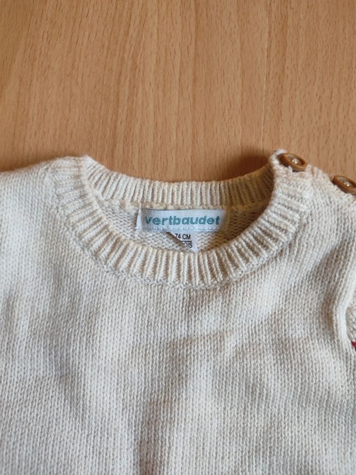 Pull de Noël chaud hiver Vertbaudet en 12M - photo numéro 4