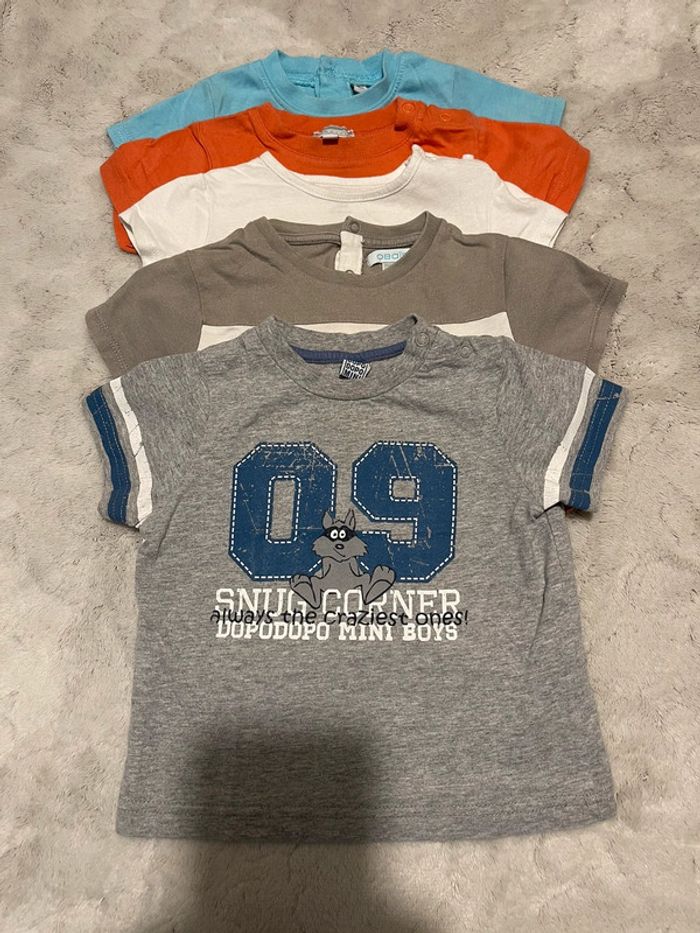 Lot de 5 t-shirts manches courtes - 18 mois