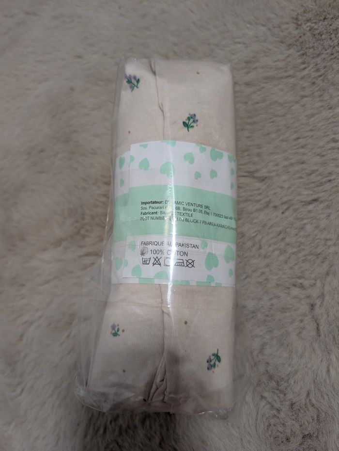 Drap-housse bébé 60x120 cm – My Baby – 100% coton – Neuf emballé - photo numéro 2