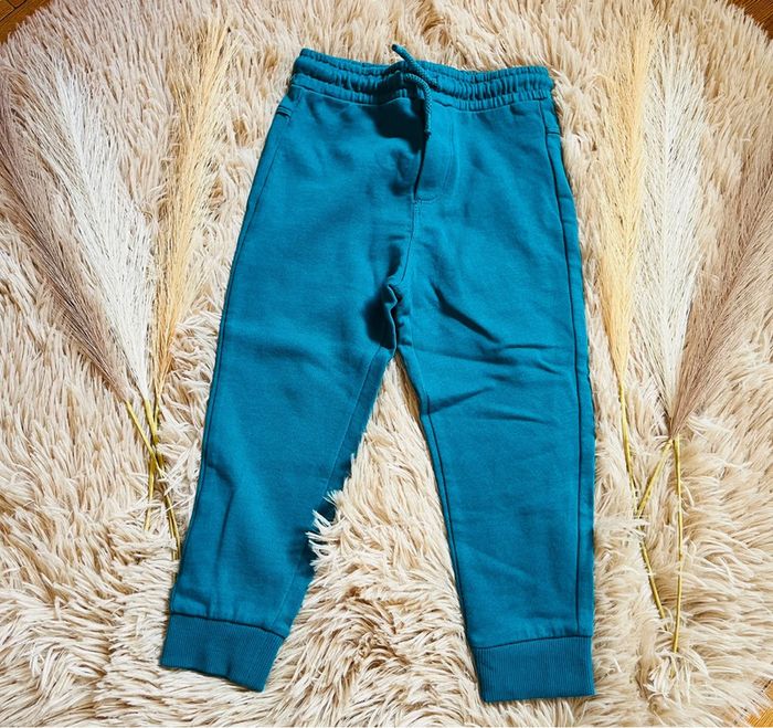 Pantalon jogging vert/bleu
