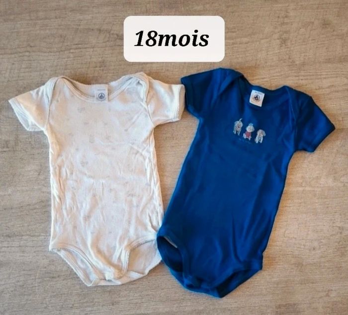 Bodies manches courtes "Petit bateau " 18mois