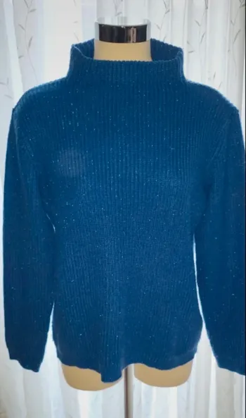 Pull en maille bleu pailleté Fransa M