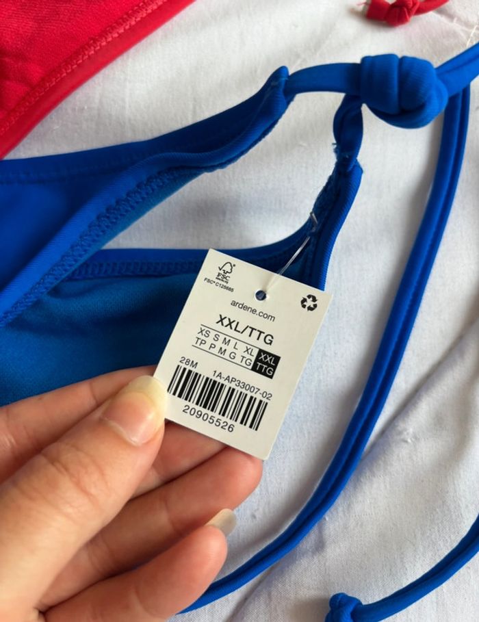 Lot 2 bas de maillot de bain Ardene rouge et bleu taille XXL/44 neuf - photo numéro 3