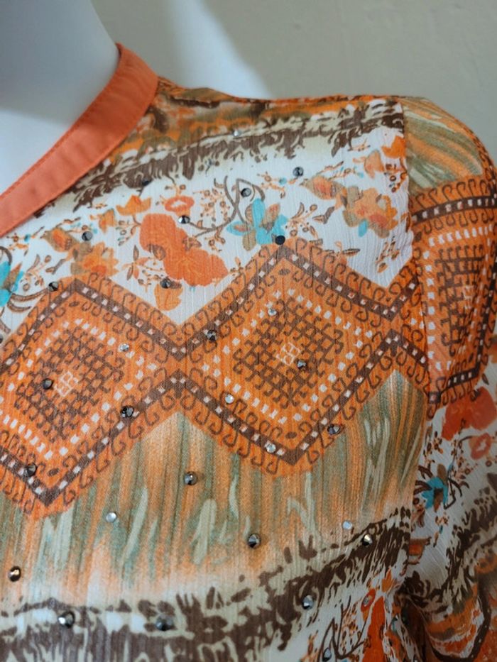 Chemise en voile orange - photo numéro 4