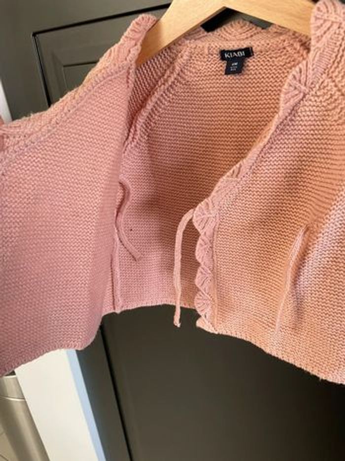 Gilet maille rose 6 mois - photo numéro 3