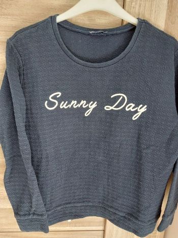 Sweat 100 % coton bleu marine