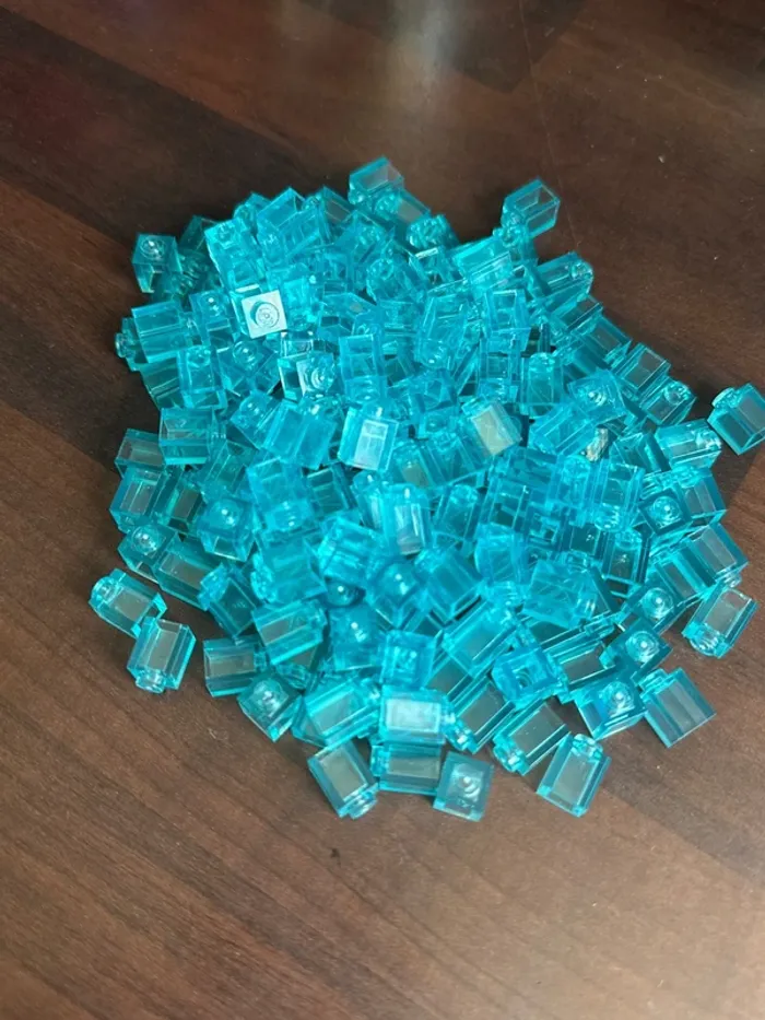 50 Brick Lego  1 x 1 ref 3005 Trans-light Blue