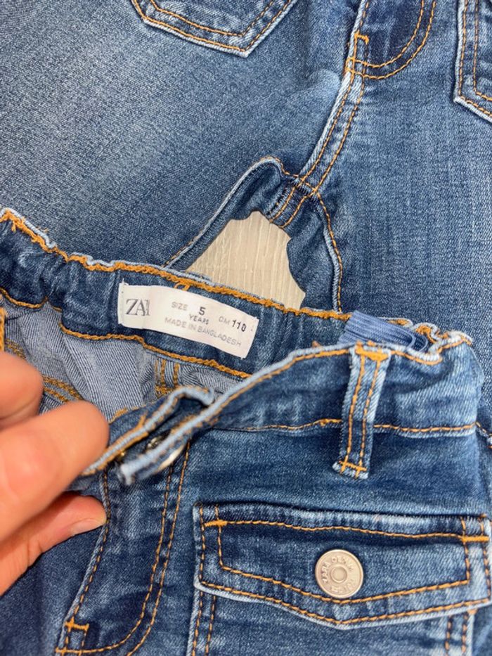 Lots de 2 jeans zara taille 5 ans fille - photo numéro 3