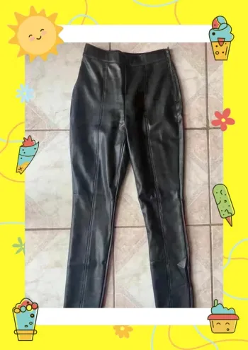 Pantalon slim noir S 36 taille ultra haute Hollister