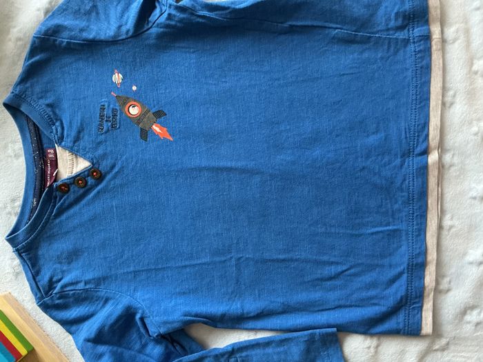 teeshirt manches longues bleu dessin poitrine 3 ans sergent major - photo numéro 6