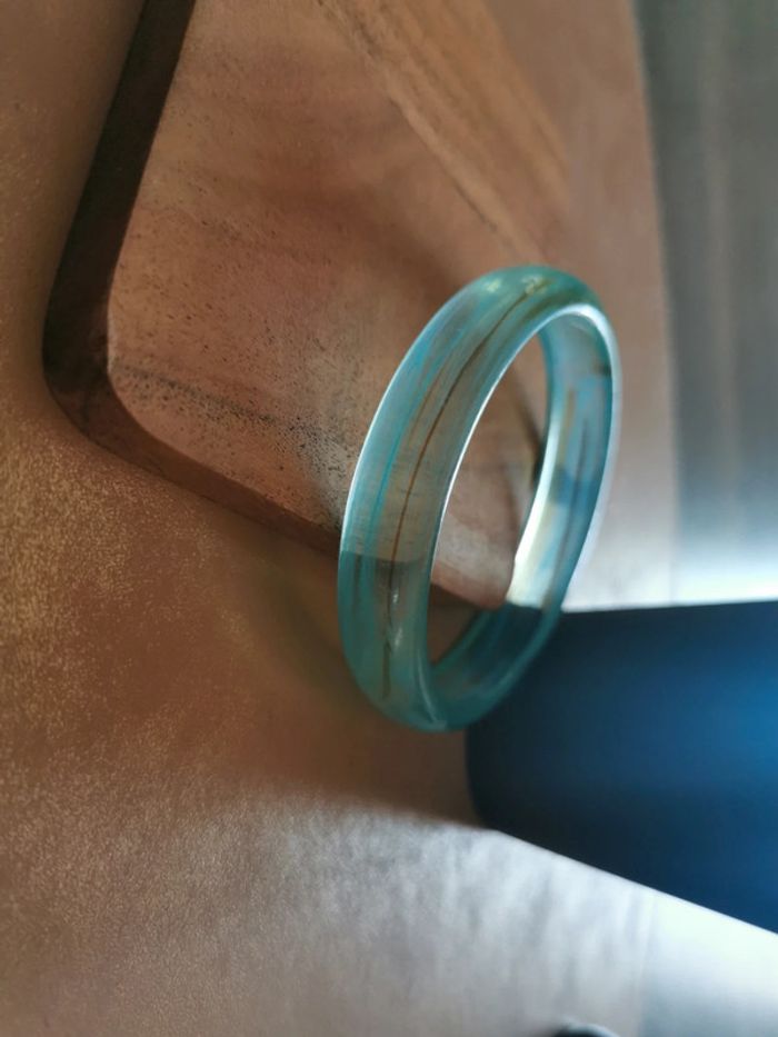 Bracelet femme manchette bleu turquoise - photo numéro 2
