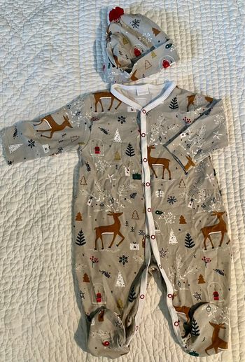 Ensemble NEUF pyjama léger + bonnet Linvosges 6 mois