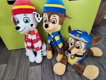 3 grandes peluches pat patrouille