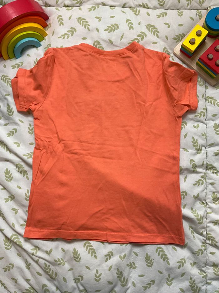 teeshirt manches courtes orange la halle 6 ans - photo numéro 3
