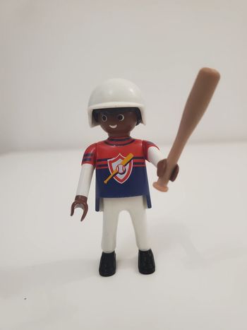 Playmobil Sport Joueur de Base Ball avec son casque et sa batte très bon état
