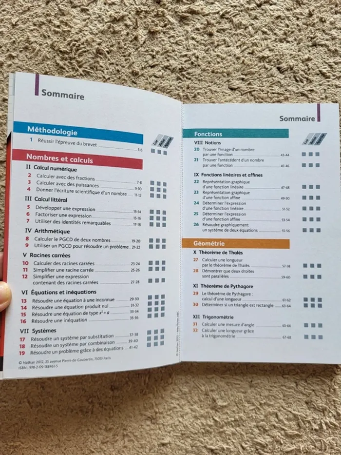 Mes fiches ABC du brevet Neuf - Mathématiques- Nathan - photo numéro 5