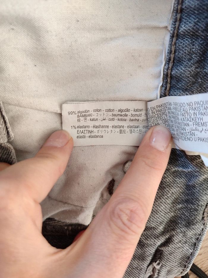 Bermuda en jean gris Zara - photo numéro 5