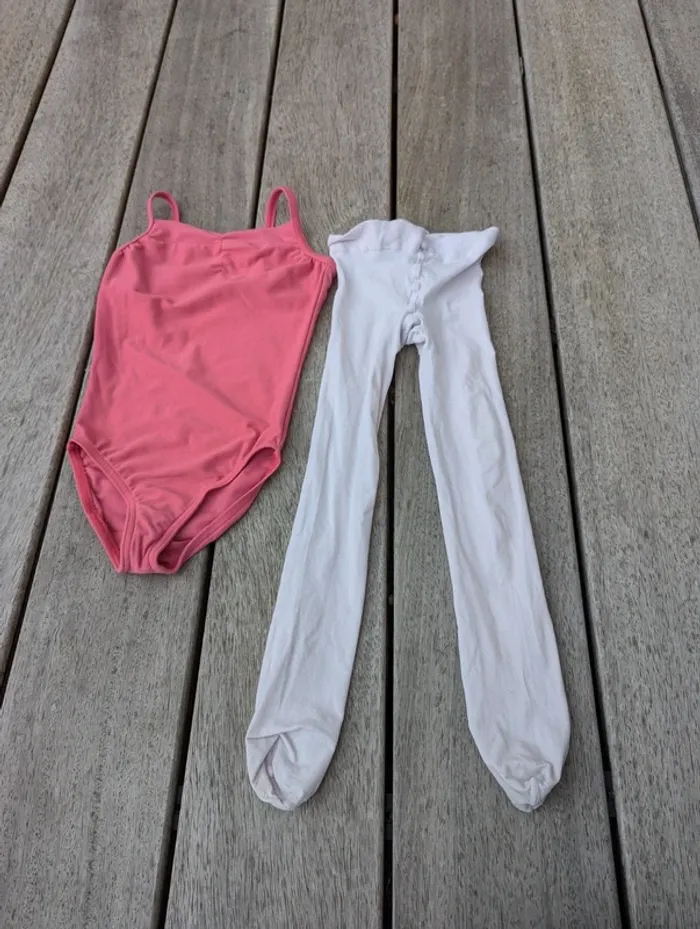 Ensemble Justaucorps de danse et collant 4 ans domyos