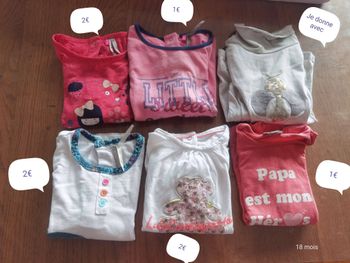 Lot t-shirt 18 mois