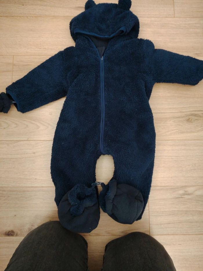 Combinaison réversible douce vertbaudet 12 mois