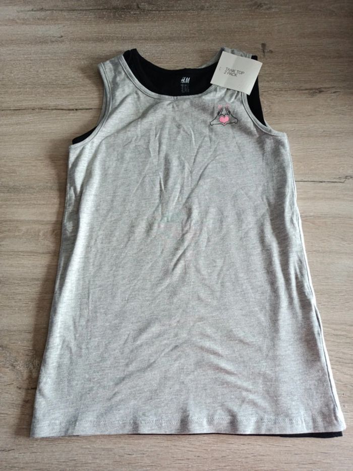 72. Lot de 2 débardeurs neufs H&M 10-12ans 146-152 - photo numéro 1