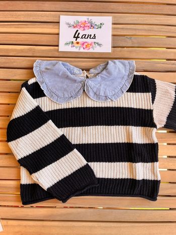 Pull marinière avec col Zara 4 ans
