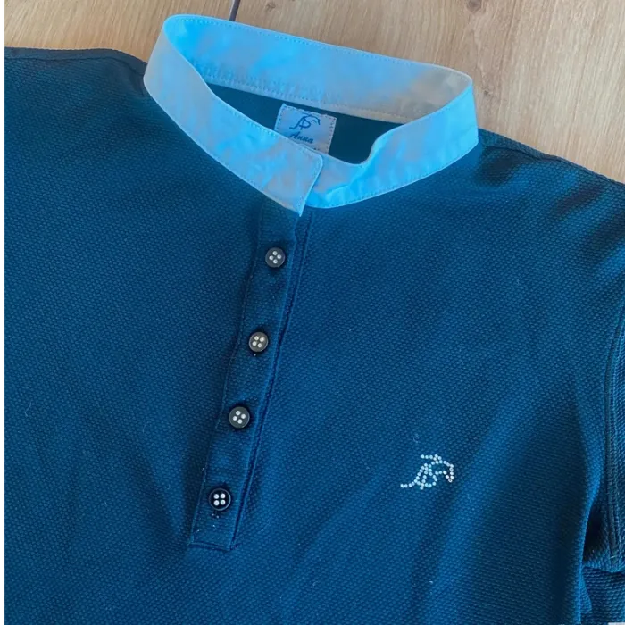 Polo Anna Scarpati – Taille L – Bleu Marine – Très Bon État - photo numéro 2