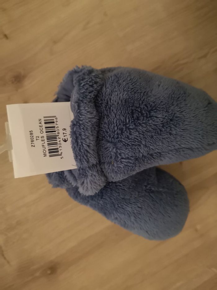 Moufles bleu océan T2 Noukie's